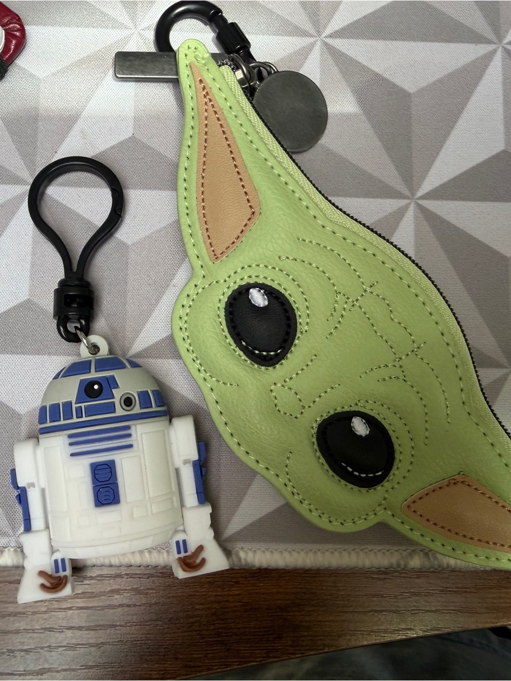 Bath and body works Grogu Face Zip Pouch Keychain